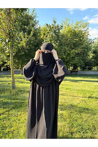 Fashion journey Ferace Souffle Hac Umre Acelya Set Ferace Souffle and Veil