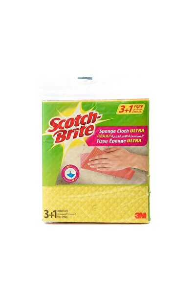 Scotch Brite إسفنجة تنظيف سكوتش برايت ألترا، 3 قطع + قطعة مجانية