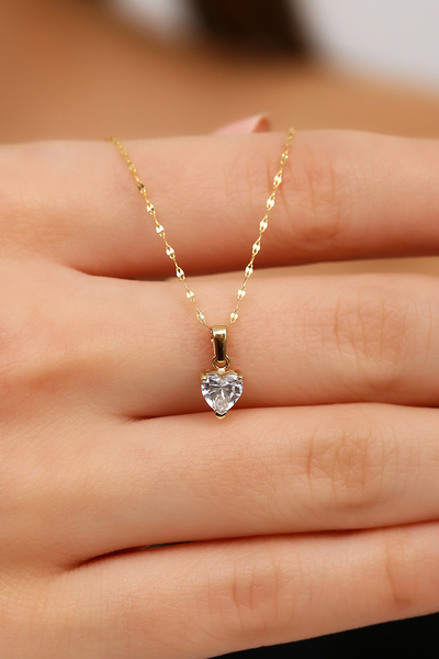 Cemre Gold 14 AYAR ALTIN KALP KOLYE