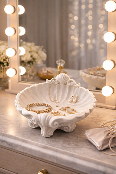 PRİNTELLA Seashell Design Jewelry Stand – Elegant Decorative Jewelry & Access...
