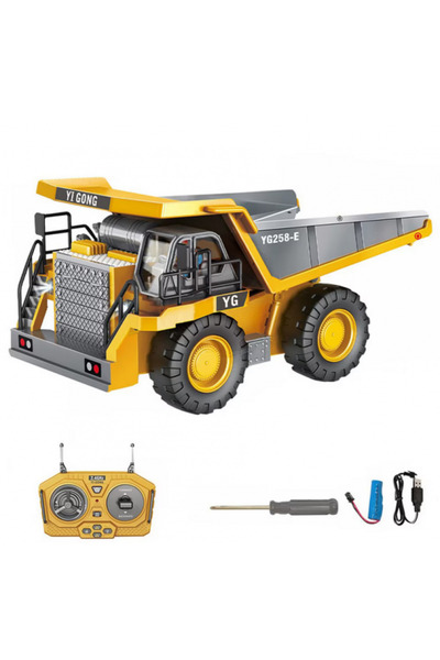 IQ Toys Remote-Control Dump Truck with Sounds & LED Lights, USB Charging, Bat...