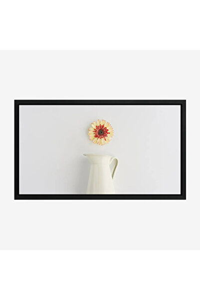 Tajridhome لوحة طبيعة هادئة - إبريق أبيض - خلفية بيضاء - هادئ - لوحات طبيعة -...