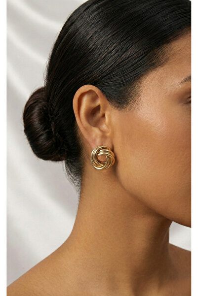 İris Jewelrys Çelik Penna Gold Küpe