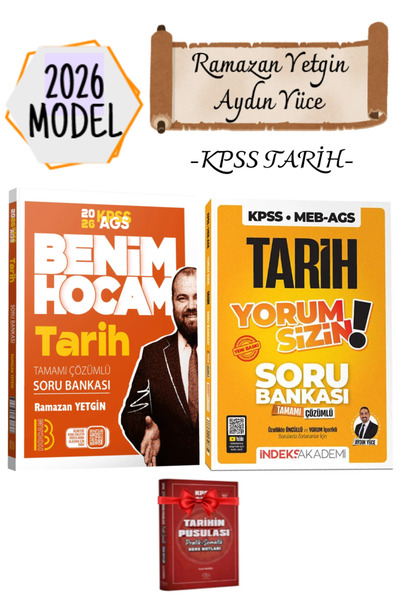 İndeks Akademi Benim Hocam Yayınları 2026 KPSS Ramazan Yetgin Tarih SB+Aydın ...