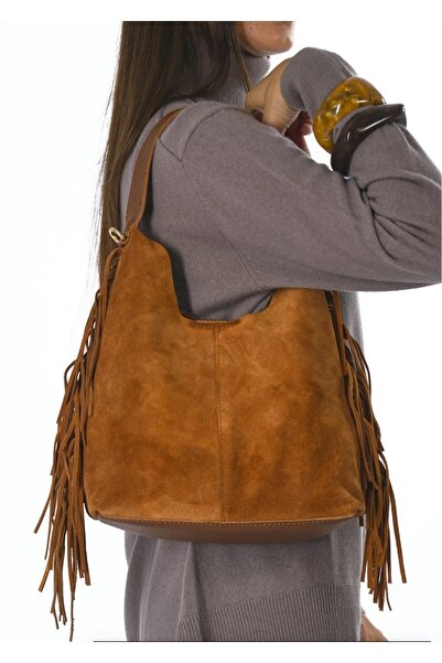 Afra Genuine Suede Leather, Model with Tassels