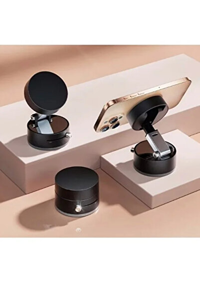 RED KİTCHEN Mıknatıslı Katlanabilir Telefon Tutucu - Torpido Ve Cam Uyumlu Siyah