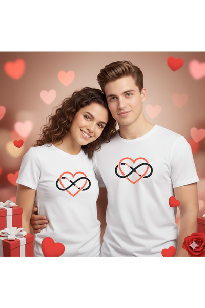stil x Custom Couples T-Shirts for Valentine's Day, Double Pack, Regular Fit