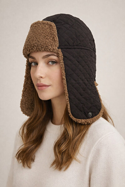 Şirin Giyim Aksesuar Pilot Hat Black Ski - Women's Kalpak Russian Beanie