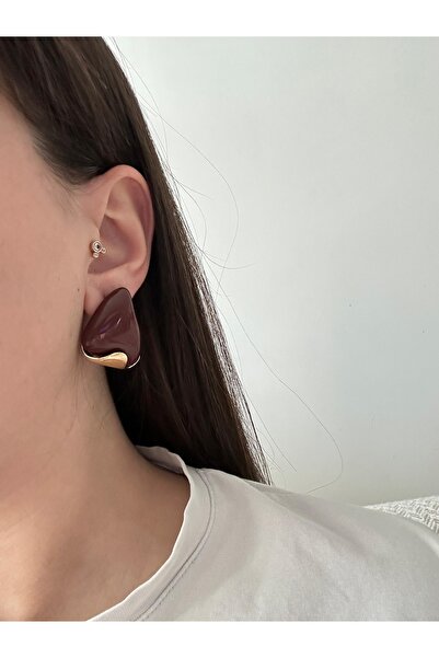 Charmist Çelik kahve alin küpe