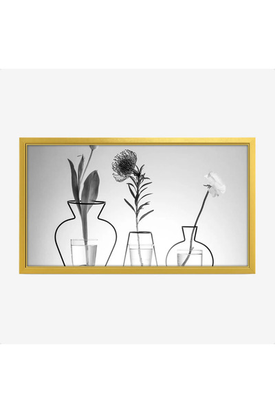 Tajridhome لوحة زهور - فازات شفافة - ألوان محايدة - هادئ - لوحات فنية مودرن -...