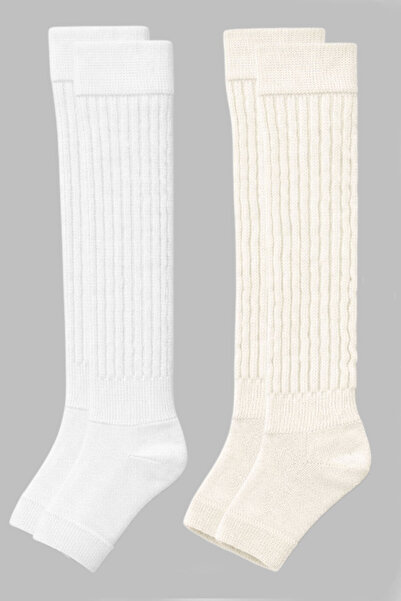 EFFE 2 Pairs of Toeless Elastic Over-The-Knee Basic Cotton Leggings