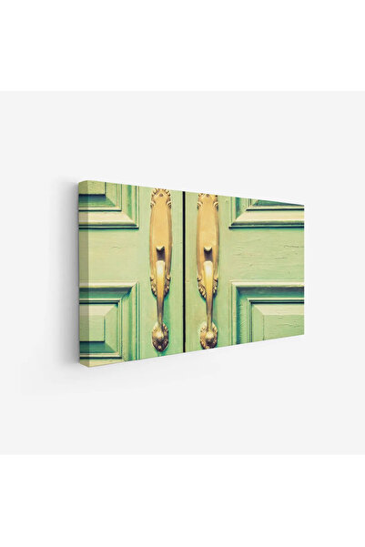 Tajridhome Door panel - Gold handles - Light green color - Calm - Modern art ...