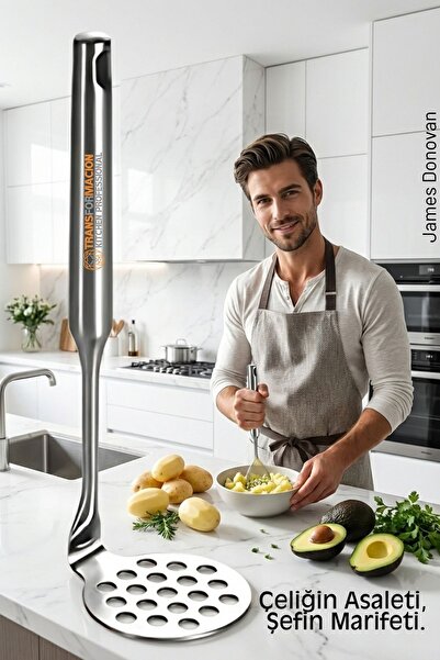 Transformacion 304 Stainless Steel Luxury Potato Masher - 23 cm Professional ...