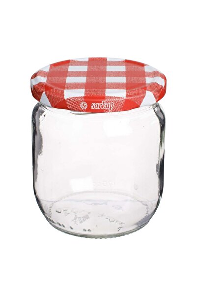 OEM Glass Jar with Red Checkered Lid 210ml