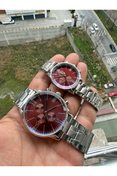 İSTLİV Couple Watch Lover Watches Steel Case Wristwatch Combination (Bracelet...