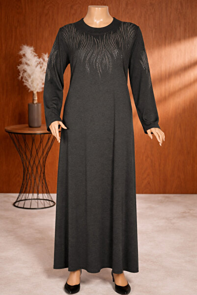 HESNA Women's winter plus size Printed quality dress