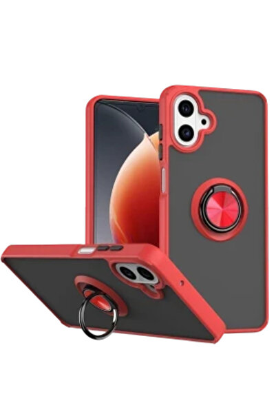 cepmoda حافظة سامسونج 'A07 (4G)' - غطاء شفاف مطفي مع حلقة حامل وحواف ملونة - ...