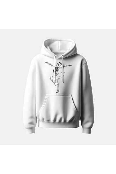 Ada Kostüm Tasarım Skeleton Ballerina B Printed Hoodie Sweatshirt