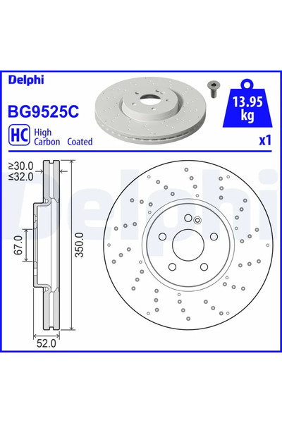 DELPHİ Disc Frana Mercedes-Benz Cla/Gla/Glb