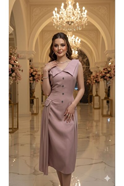 NARCISSUS FASHION Midi dress with a folded bouquet