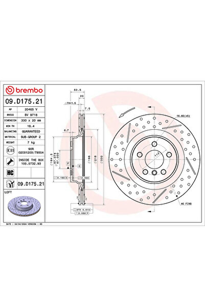 Brembo Disc Frana Bmw 1/2 Gran