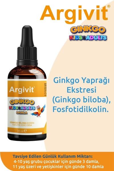 Argivit Gınkgo Bıloba 30 Ml Damla