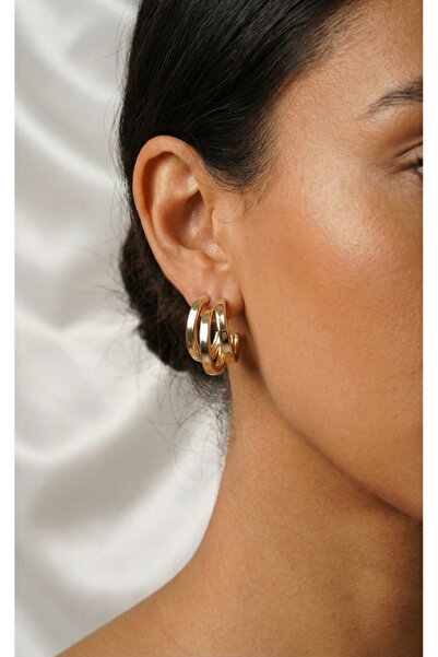 İris Jewelrys Çelik Vino Gold Küpe