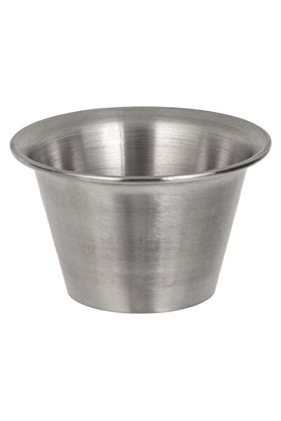 OEM Round Silver Stainless Steel Sauce Container 75ml