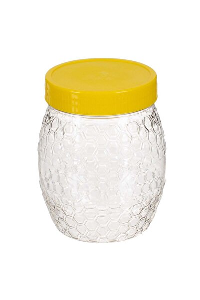 OEM Plastic Container with Yellow Lid for Honey 0.7L