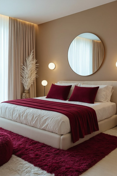 JACA طقم مفرش سرير مزخرف من القماش المخملي مكون من 3 قطع وطقم وسائد مستطيلة ا...