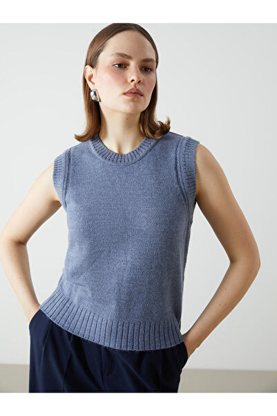 LC Waikiki LCWAIKIKI Klassischer Damen-Strickpullover mit Rundhalsausschnitt