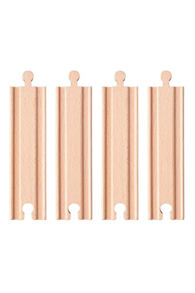 Woodyland Set de șine drepte Woody Medium - 4 șine din lemn