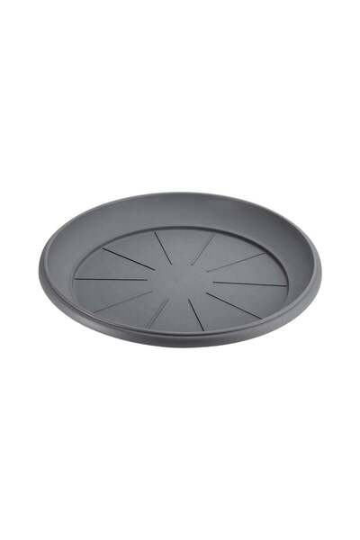 OEM Farfurie Ghiveci Flori din Plastic Antracit Ø27x3.3cm