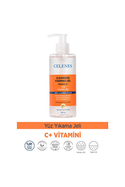 Celenes Sea BuckThorn Yüz Yıkama Jeli Yağlı ve Karma Ciltler 250 ml
