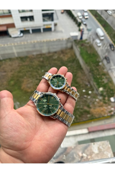 İSTLİV Couple Watch Lover Watches Steel Case Wristwatch Combination (Bracelet...