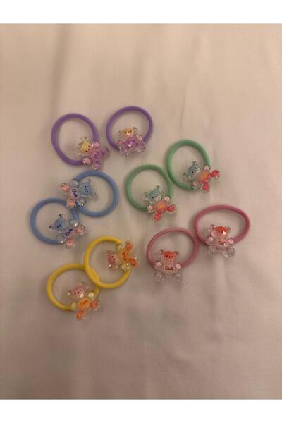 GIDI GIDI SHOP 10 Pieces Girls' Buckle with Elastic Teddy Bear
