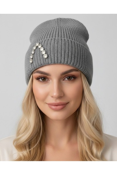 sema aksesuar Zircon Stone Beanie - Design Gift Winter Beanie Valentine's Day