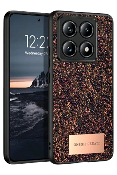 cepmoda Mi̇ "14T Pro" Bright Glitter Luxury Design Elite Cover/Case - Deep Pu...