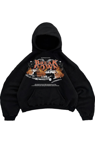 SLAY Boxy Fit Printed Hoodie - Premium Cotton Fleece 360 GSM