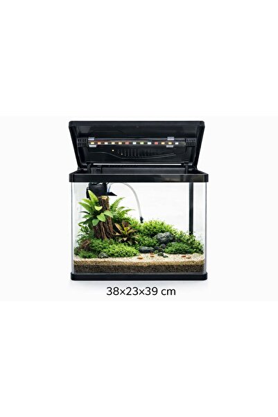 MACRO (SİYAH) YENİ NESİL AKVARYUM 38X23X39 KENDINDEN MOTOR VE