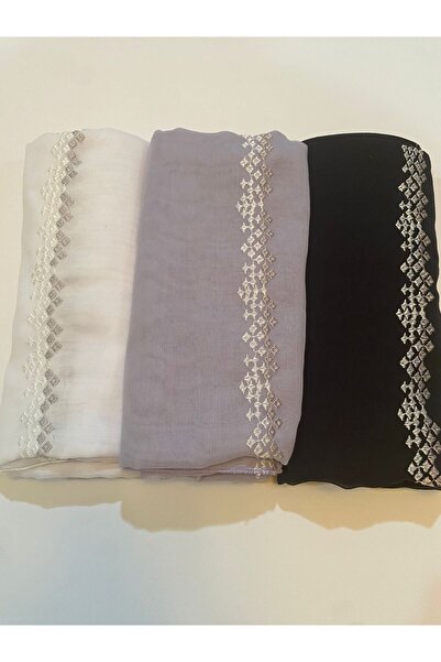 Veil Designer A set of three bolero headscarves in Japanese fabric with white...