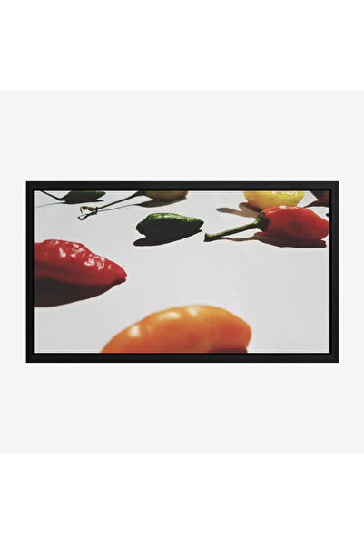 Tajridhome لوحة فواكه - فلفل ملون - خلفية بيضاء - مشمس - لوحات فنية مودرن - ل...