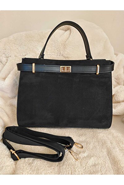 Tuel حقيبة نسائية بحزام قصير وطويل مع تفاصيل حزام مخملي