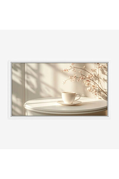 Tajridhome لوحة طبيعة هادئة - فنجان قهوة - ألوان دافئة - هادئ - لوحات فن عصري...