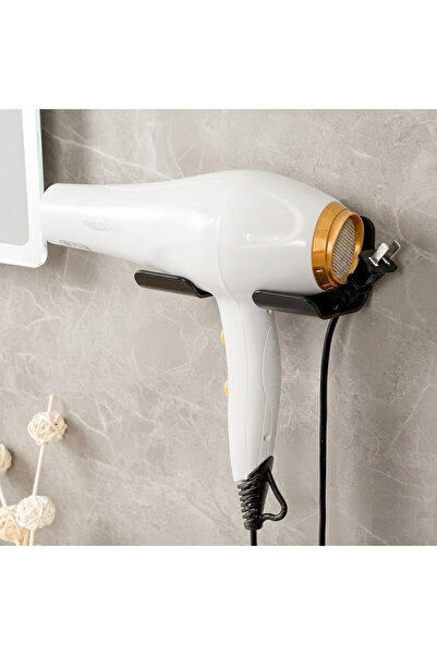 ETÜCCAR Metal Sheet 3m Adhesive Hair Dryer Hanger, Matte Black Hair Dryer Holder