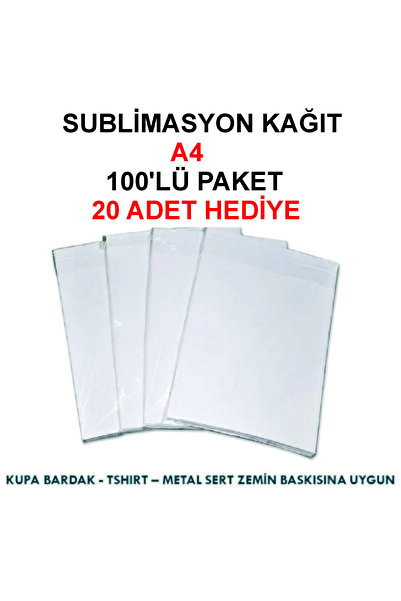 T.Gift 3D A4 Transfer Baskı Kağıdı, Süblimasyon Kağıt 100'lü Sert Zemin Ve Po...