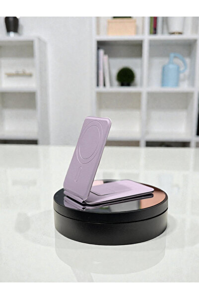 ÖzokStore Magnetic Stand Leather Magsafe Wallet with Card Holder on the Back