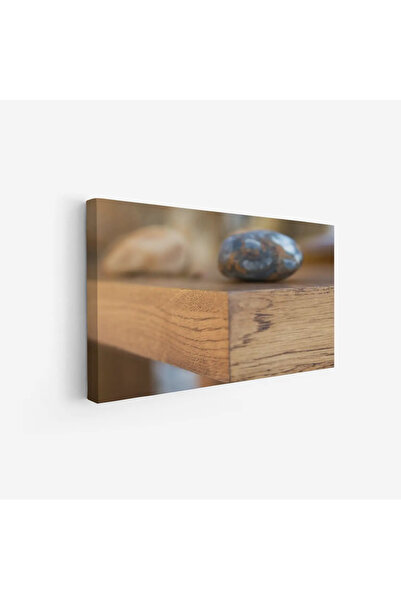 Tajridhome لوحة طبيعة هادئة - أحجار على خشب - ألوان دافئة - هادئ - لوحات طبيع...