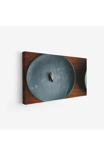 Tajridhome A tranquil nature painting - gray plate - wooden details - warm - ...
