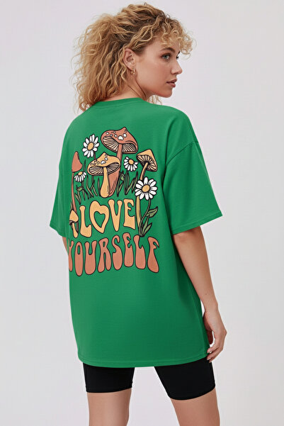 Let's Wear Back Printed Love Yourself Printed 100% Cotton Tshirt